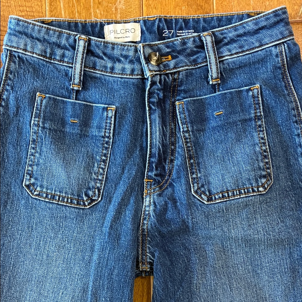 Pilcro women’s  Blue Jeans with Front Patch Pockets